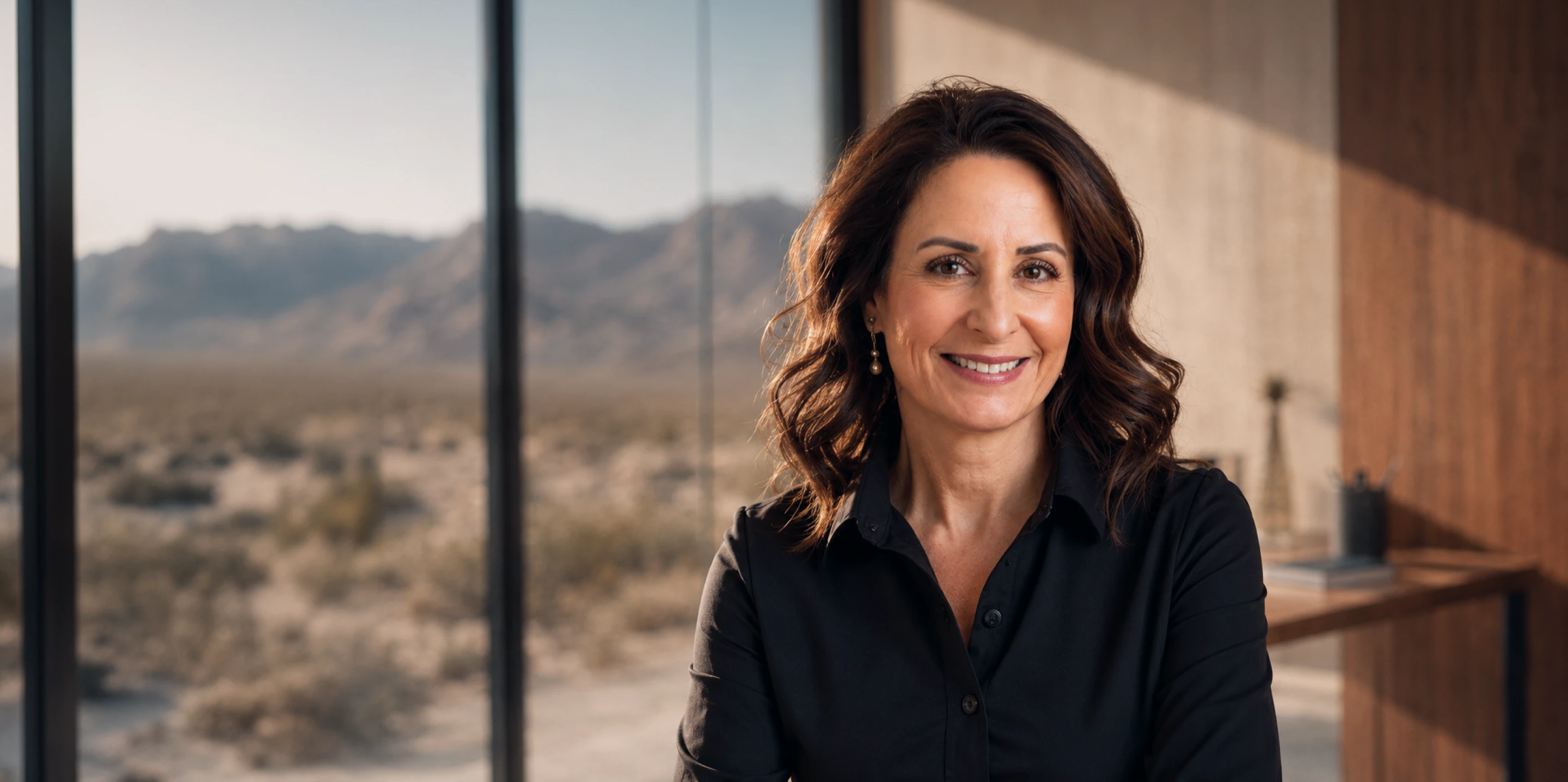 Tifani lane headshot on mountain office background